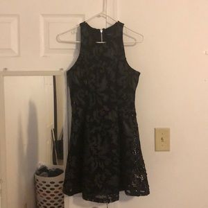 Black mesh dress